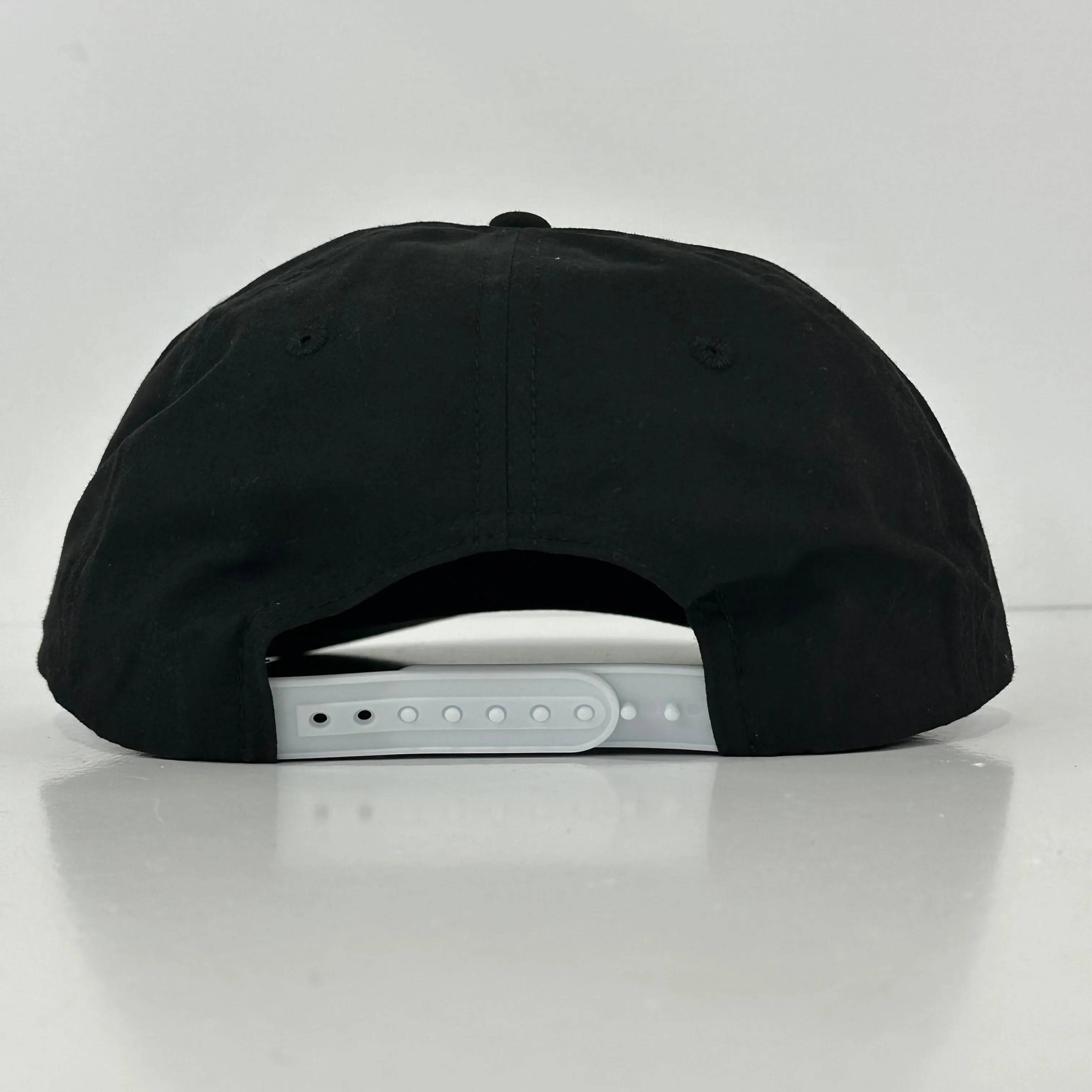 LUBBOCK'S VERY BIG SHOES Mid Crown Rope Retro Black SnapBack Cap Hat Custom Embroidered Collab PotentFrog