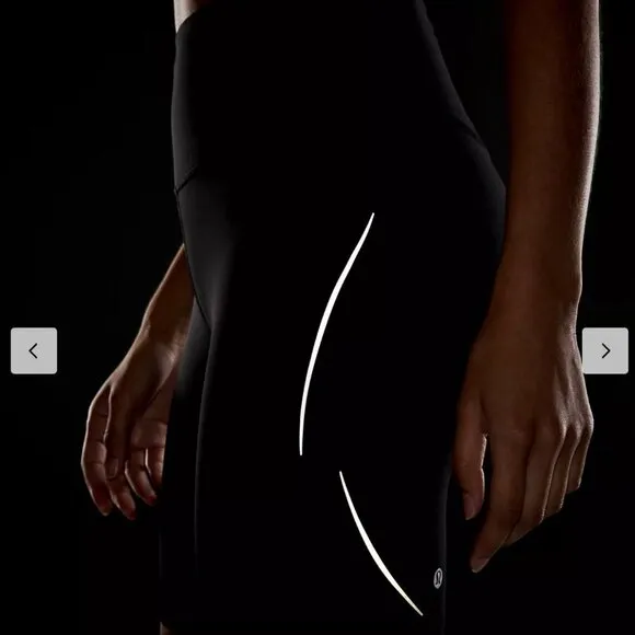 Lululemon Black Base Pace HR Short 8” Reflective