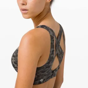 Lululemon Enlite Bra Weave High Support Collage Camo Mini Black Multi Size 32D