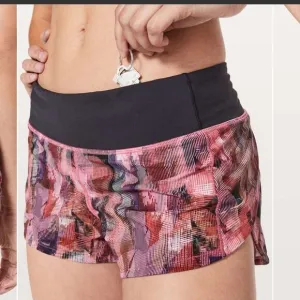 LULULEMON Speed Up Shorts Sun Dazed Multi Pink Print