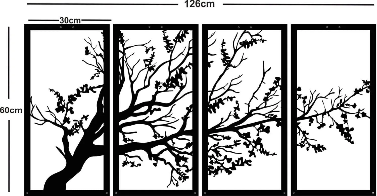 Lush Tree Metal Wall Hanging Decor