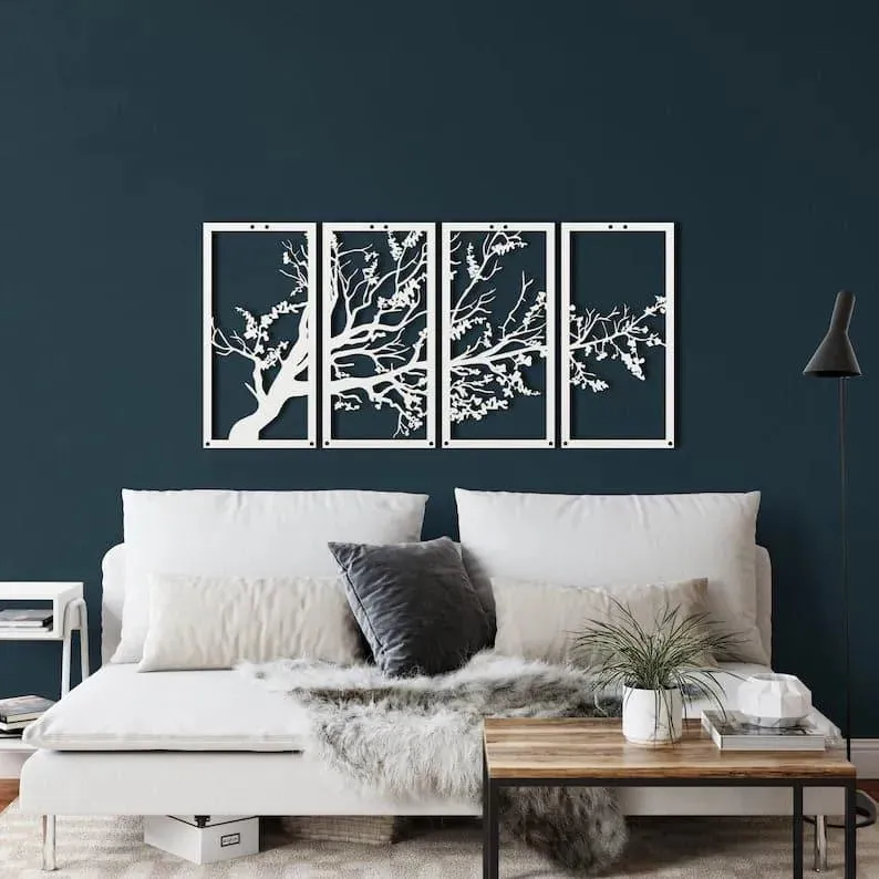 Lush Tree Metal Wall Hanging Decor
