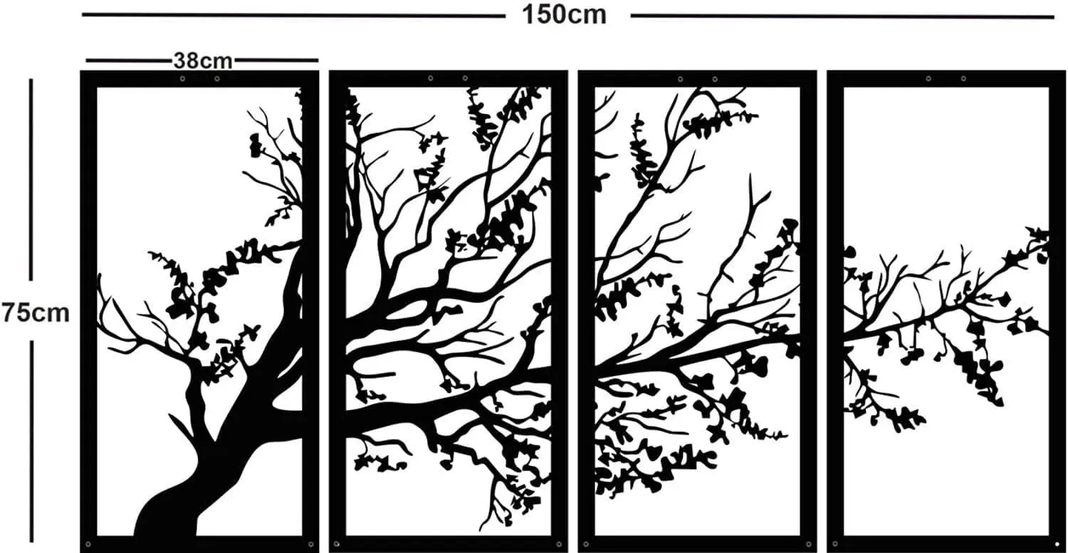 Lush Tree Metal Wall Hanging Decor
