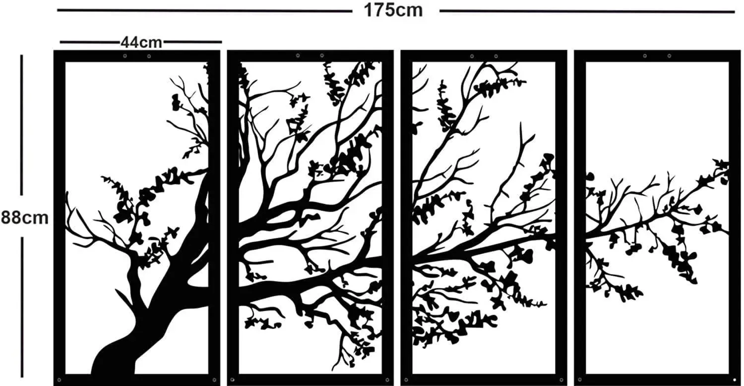 Lush Tree Metal Wall Hanging Decor