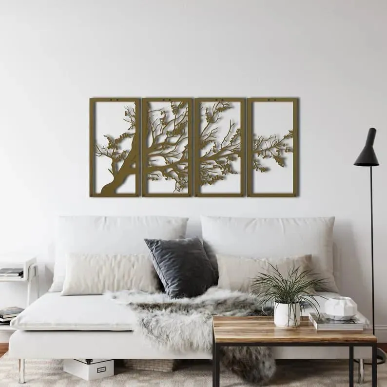 Lush Tree Metal Wall Hanging Decor