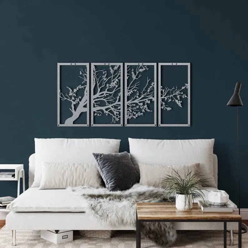 Lush Tree Metal Wall Hanging Decor