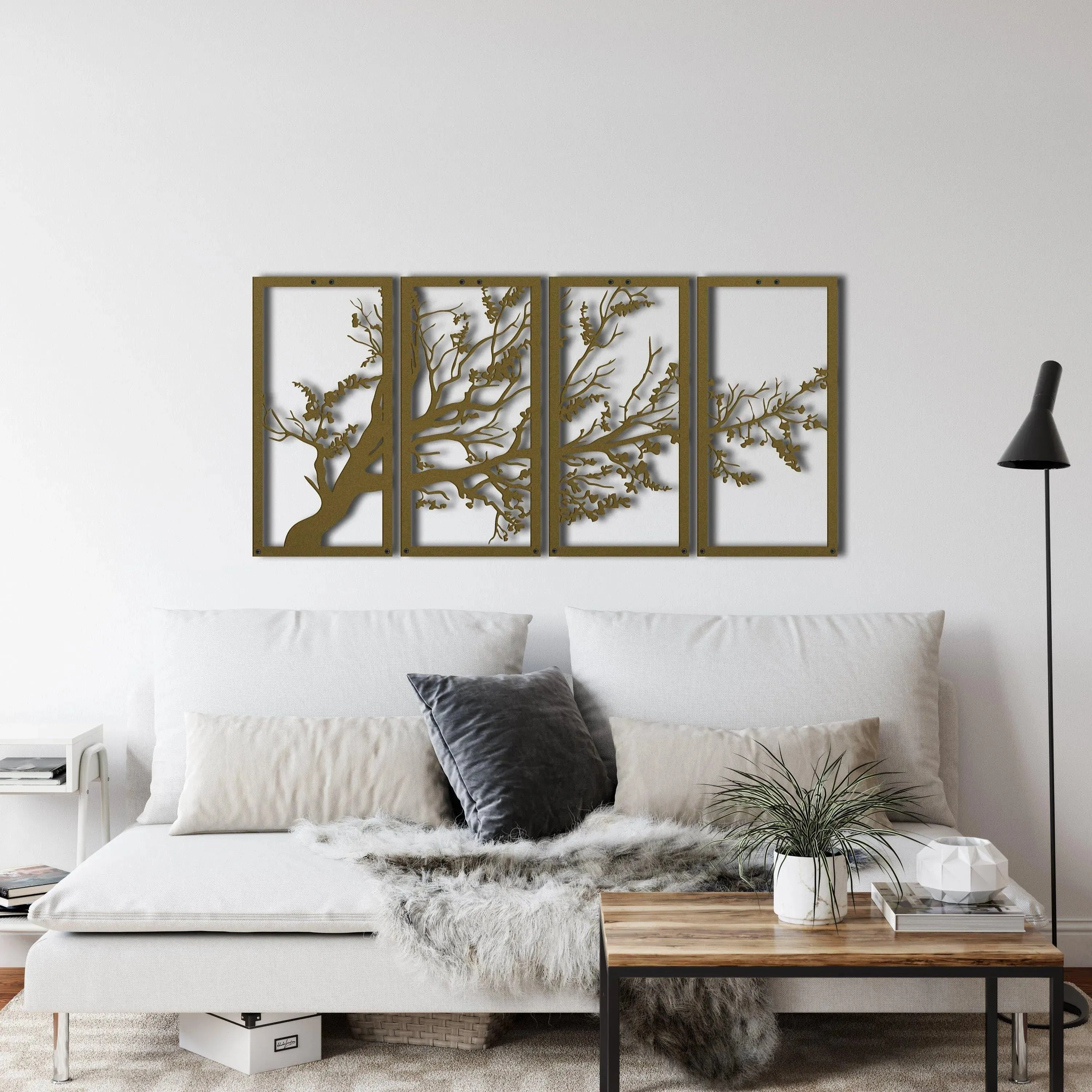 Lush Tree Metal Wall Hanging Decor