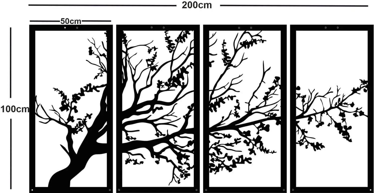Lush Tree Metal Wall Hanging Decor