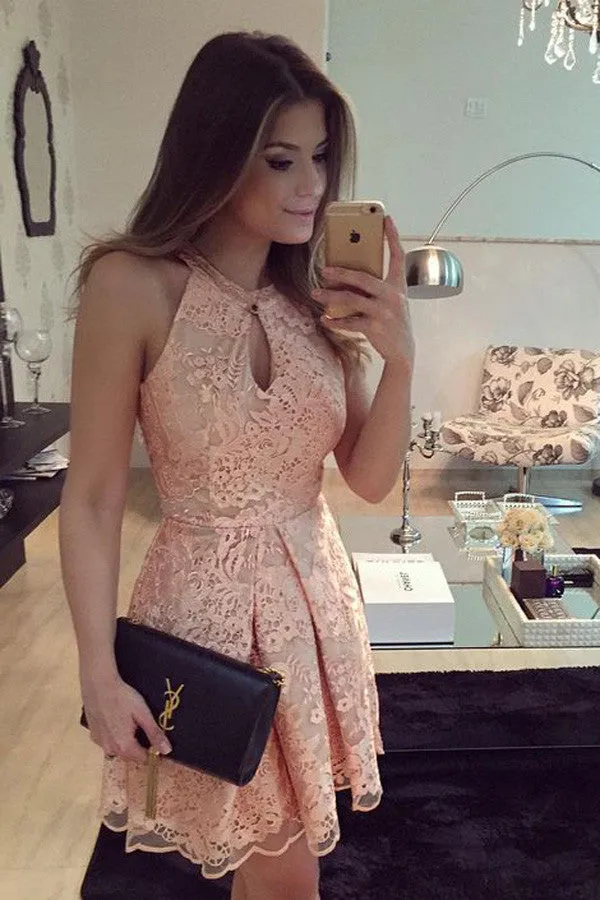 Luxury Short Prom Dress,Retro Tulle Lace Homecoming Dresses,SH55