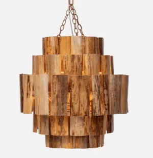 Madison Banana Bark Chandelier - Natural Dark