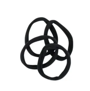 Mae 40-2239 Elast Lrg Ponytailer 4 - Set of Four Large-Sized Comfortable and Stylish Ponytail Holders
