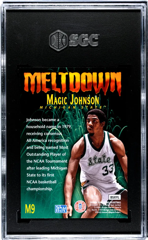 Magic Johnson - 2013 Fleer Retro '95 96 Skybox Premium Meltdown SGC 8.5