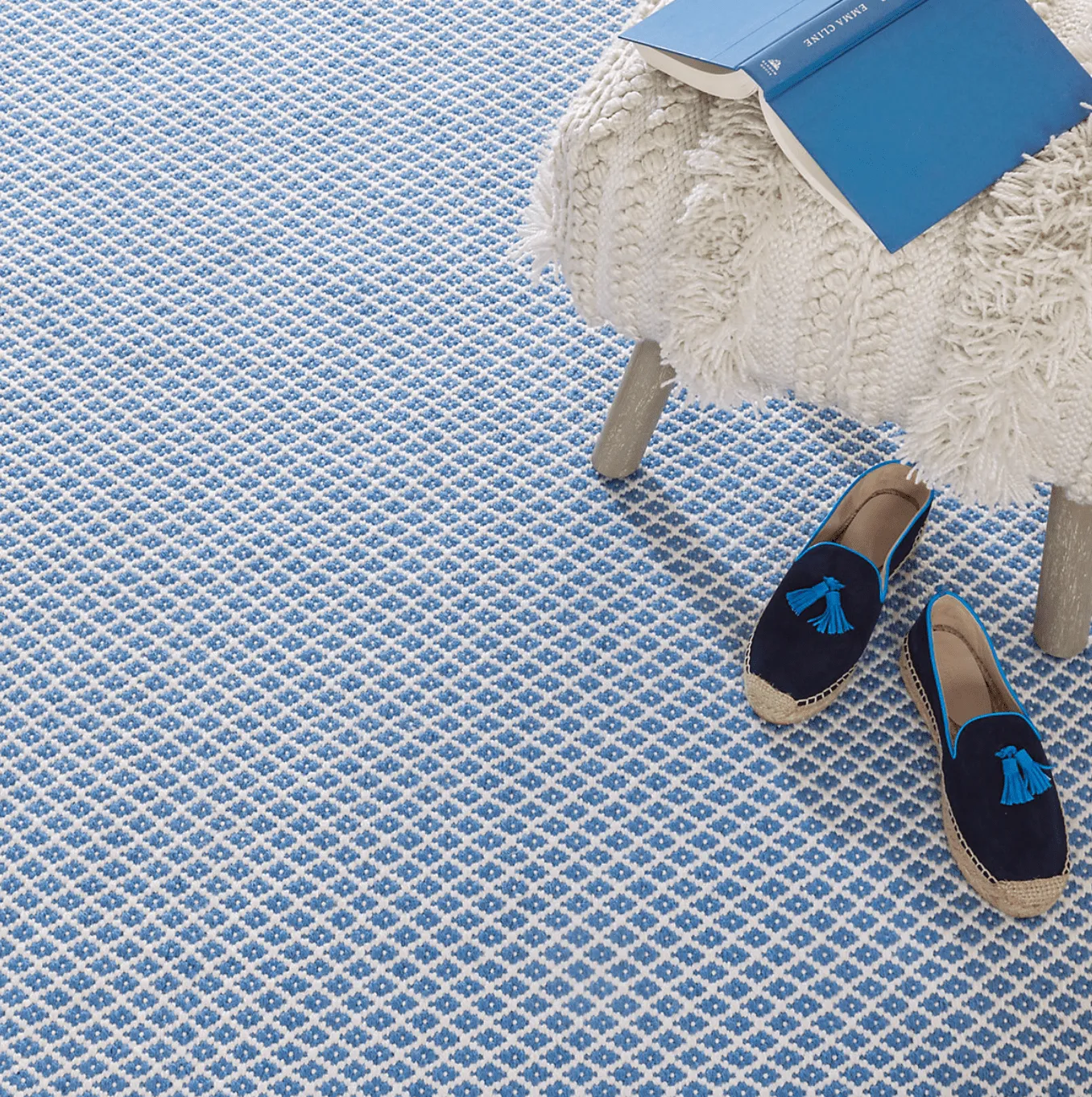 Mainsail Handwoven Indoor/Outdoor Rug - French Blue