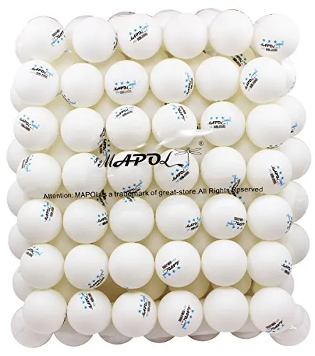 MAPOL REGAIL Training Ping Pong Table Tennis Balls (White, 40mm) - Pack of 100