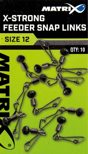 Matrix X-Strong Feeder Snap Links x 10