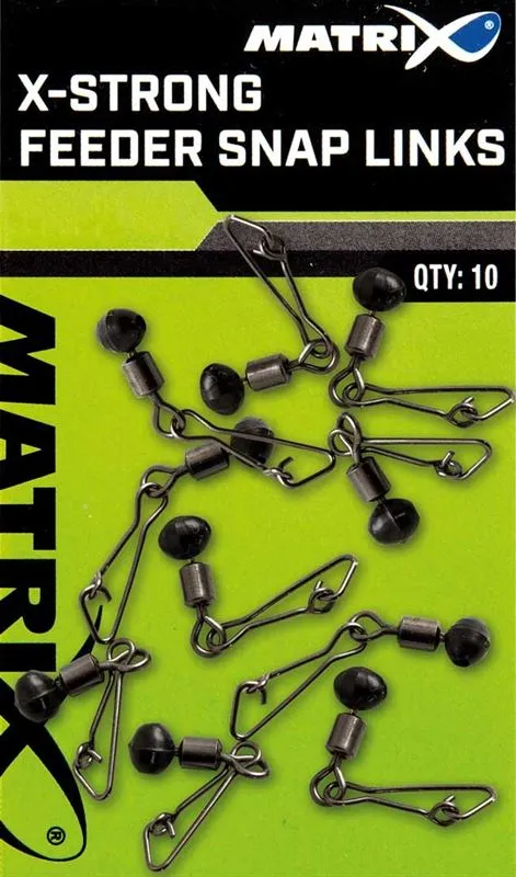 Matrix X-Strong Feeder Snap Links x 10
