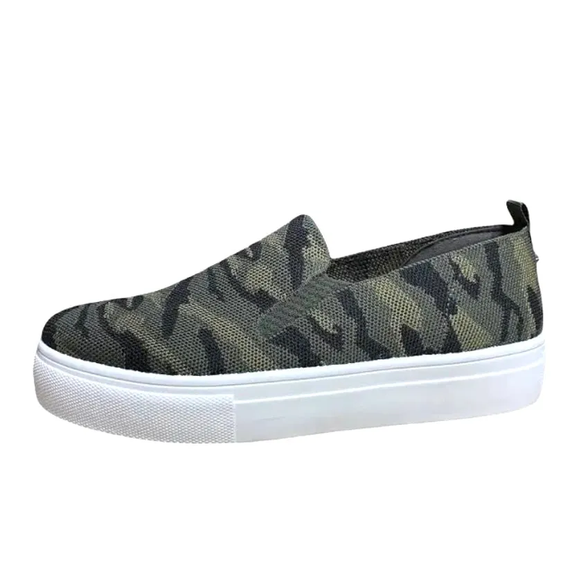 MAYGEE Women's Camouflage Slip On Sneakers
