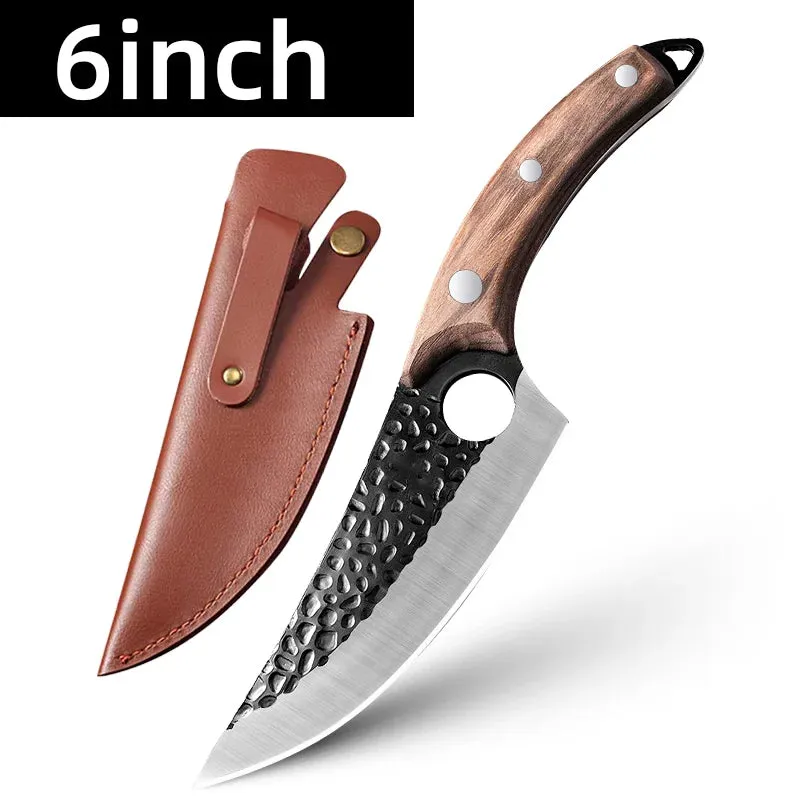 Meat Cleaver Butcher Boning Knife Chef Knife set Kitchen Handmade Forged Outdoor Hunting Fish Knife