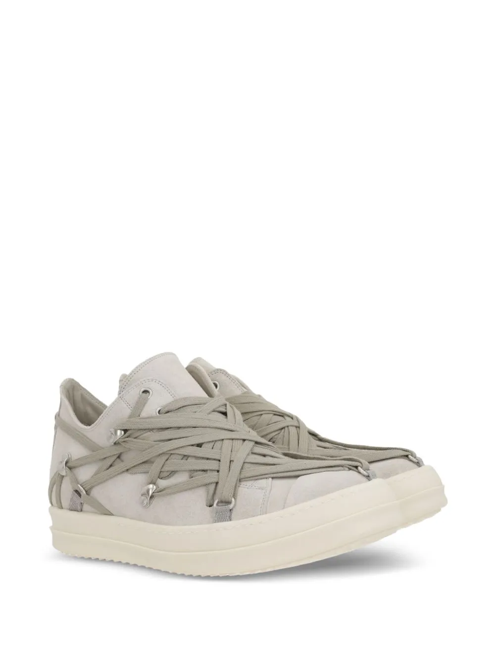 Megalaced leather sneakers