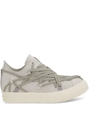 Megalaced leather sneakers