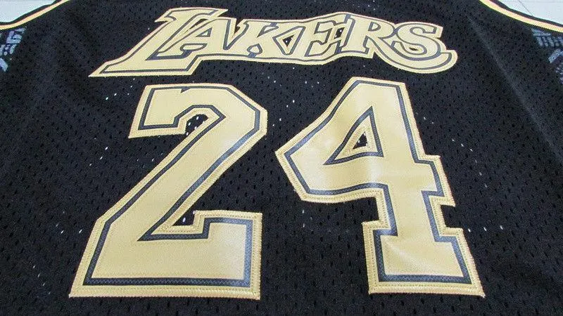 Men 24 Kobe Bryant Jersey Black Los Angeles Lakers Swingman Retro Jersey