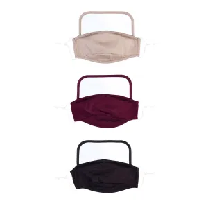 Men's Antimicrobial Non-Medical Cotton Face Mask with Visor, 3 Designs, 8 of each, 24 pcs total,7cdu101
