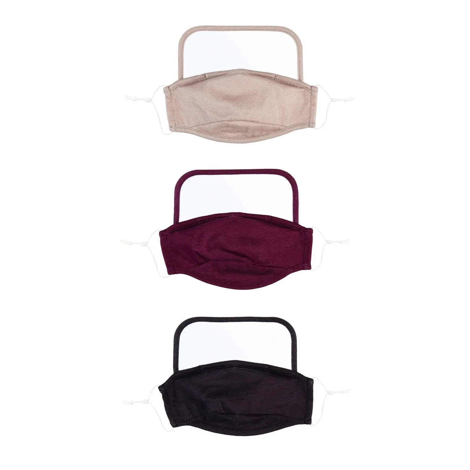 Men's Antimicrobial Non-Medical Cotton Face Mask with Visor, 3 Designs, 8 of each, 24 pcs total,7cdu101