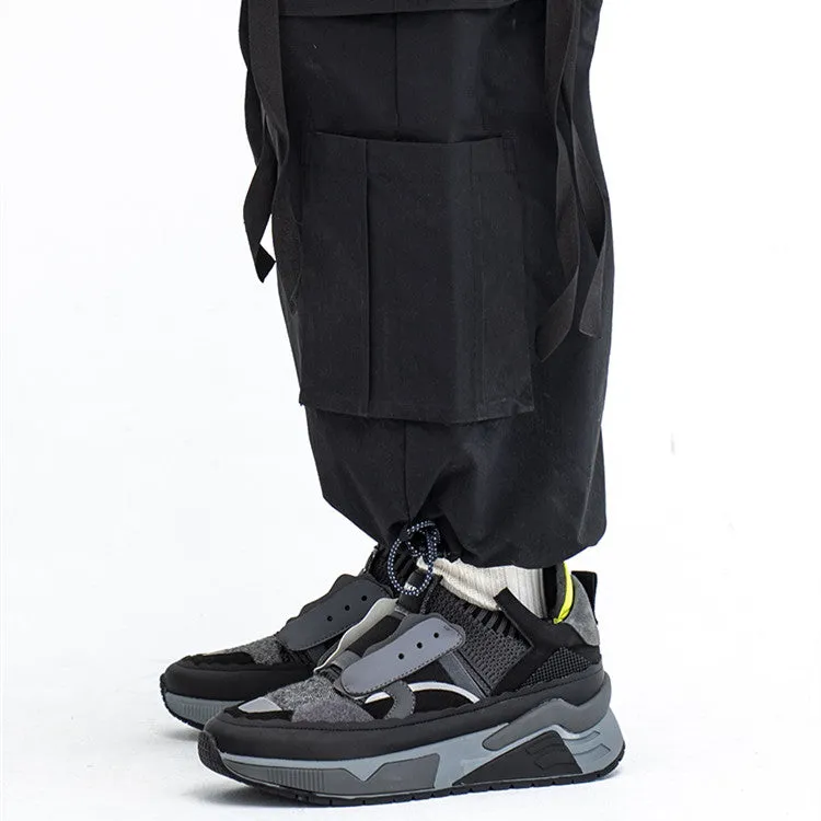 Men's Contrast Platform Jogging Warm Sneakers