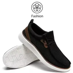 Men's Non Slip Lace-Up Durable Mesh Flat Shoes