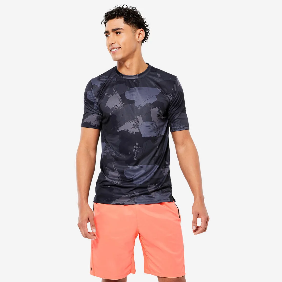 Men's Short-Sleeved Crew Neck Breathable Fitness T-Shirt