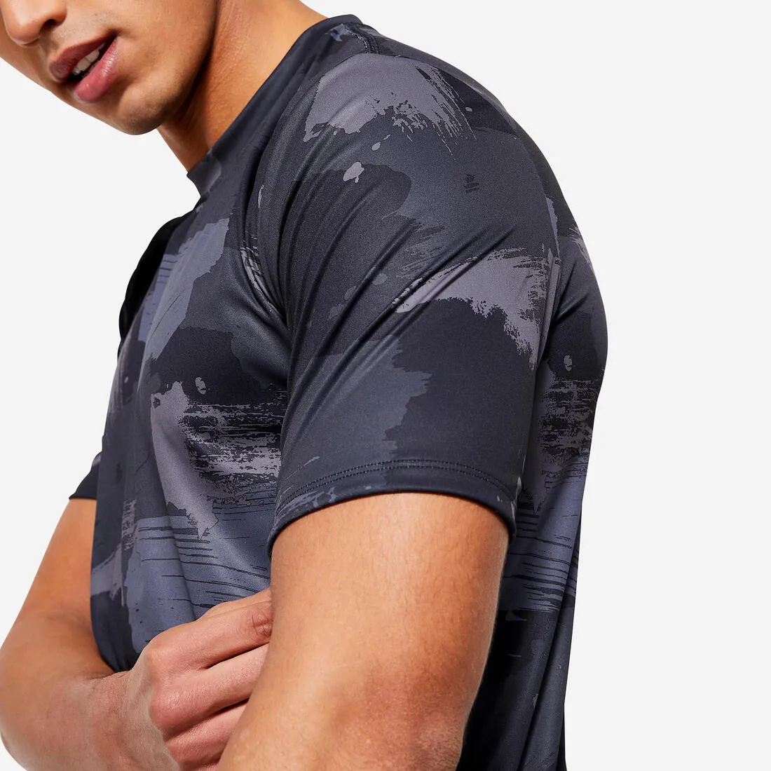 Men's Short-Sleeved Crew Neck Breathable Fitness T-Shirt