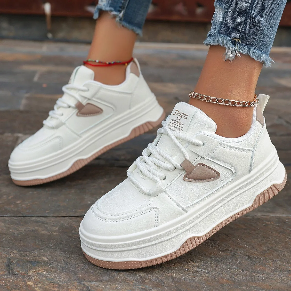 Mesh Leather Breathable Increased Thin Breathable Casual Sneaker
