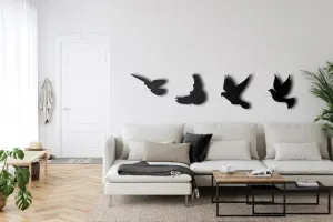 Metal Flying Birds Metal Wall Hanging Decor