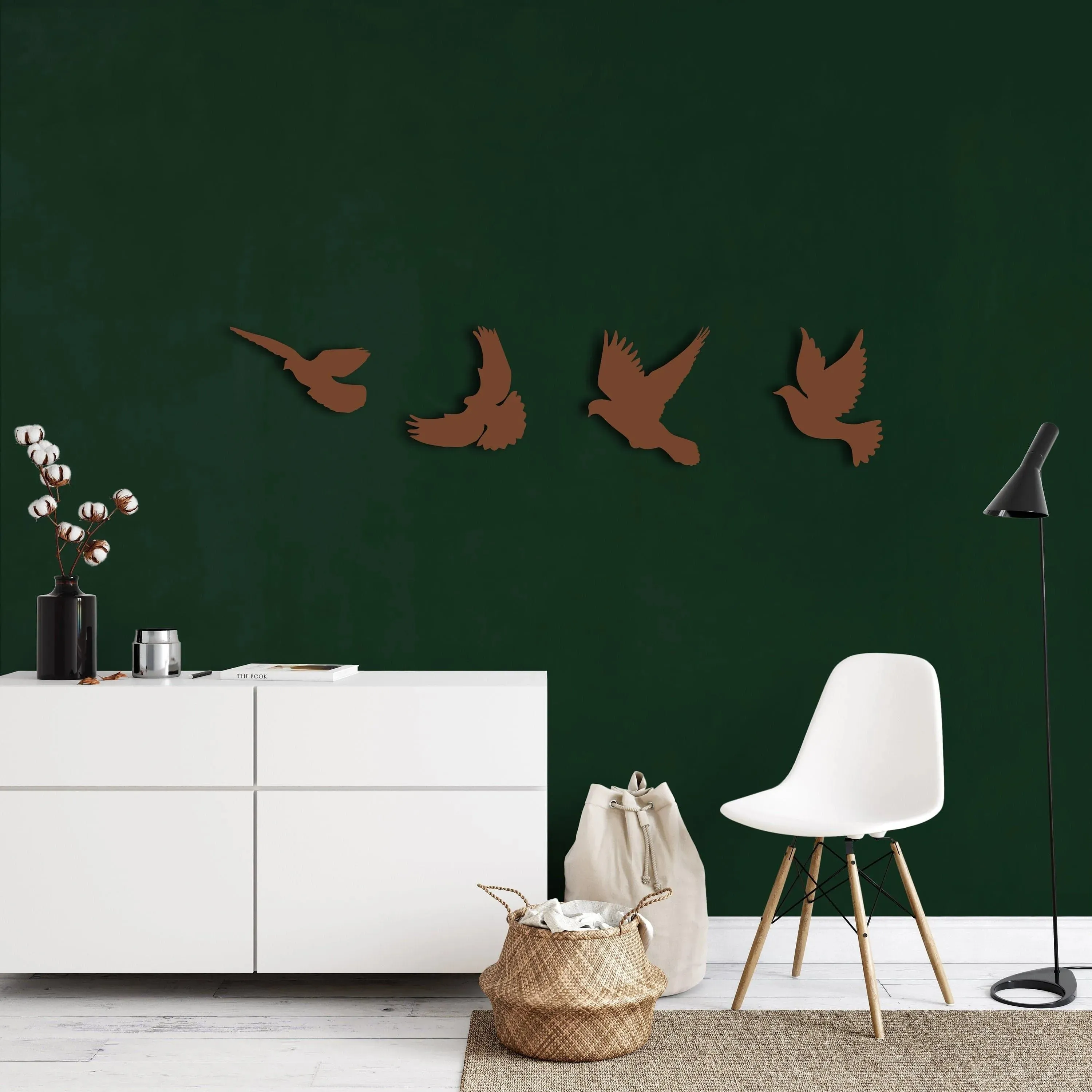 Metal Flying Birds Metal Wall Hanging Decor