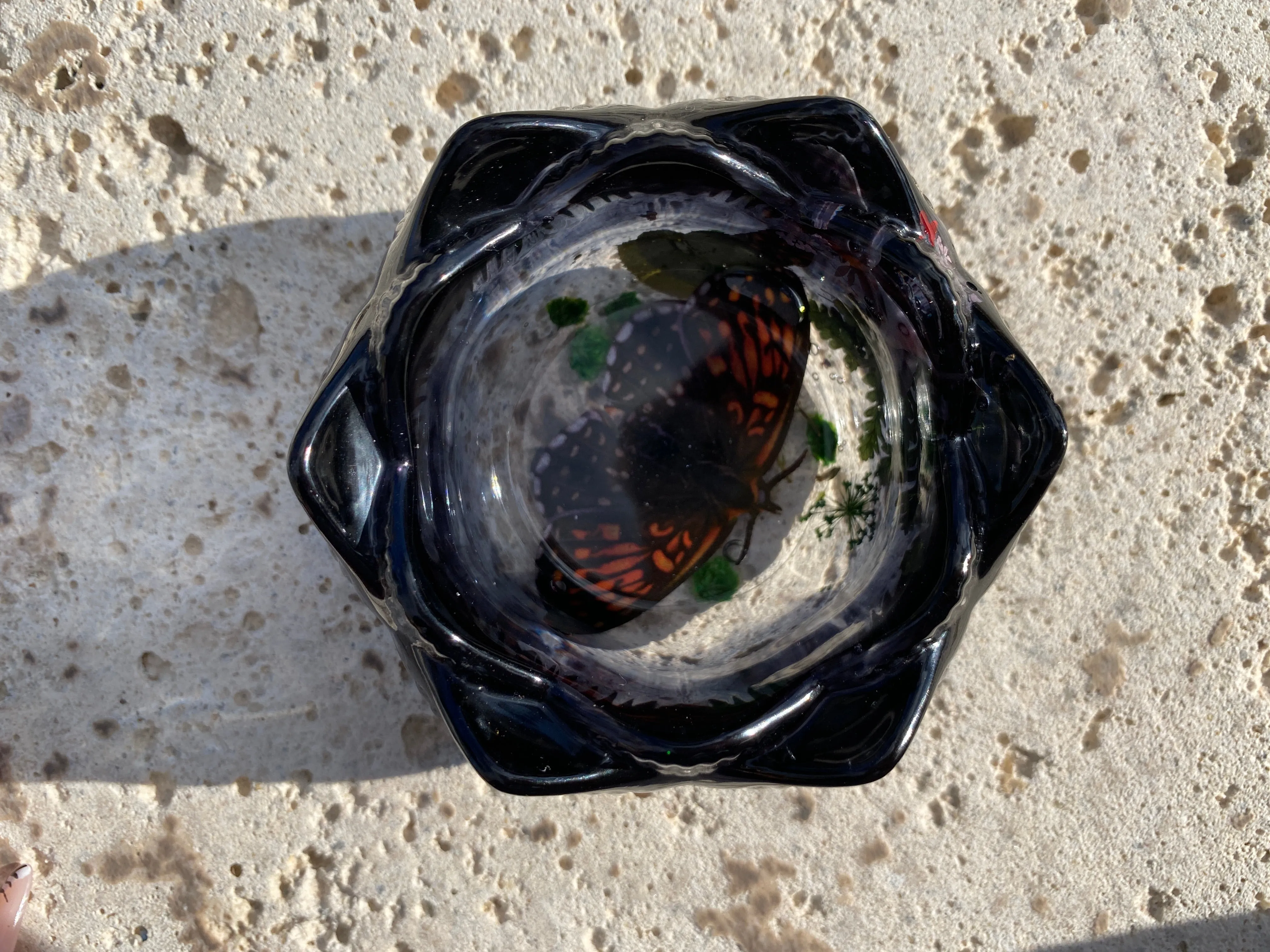 Midnight Lotus Succulent/Candle Holder