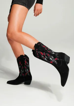 Miley Cowboy Boot Black