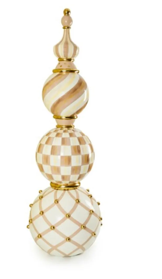 Mocha Check Outdoor Trophy Topiary