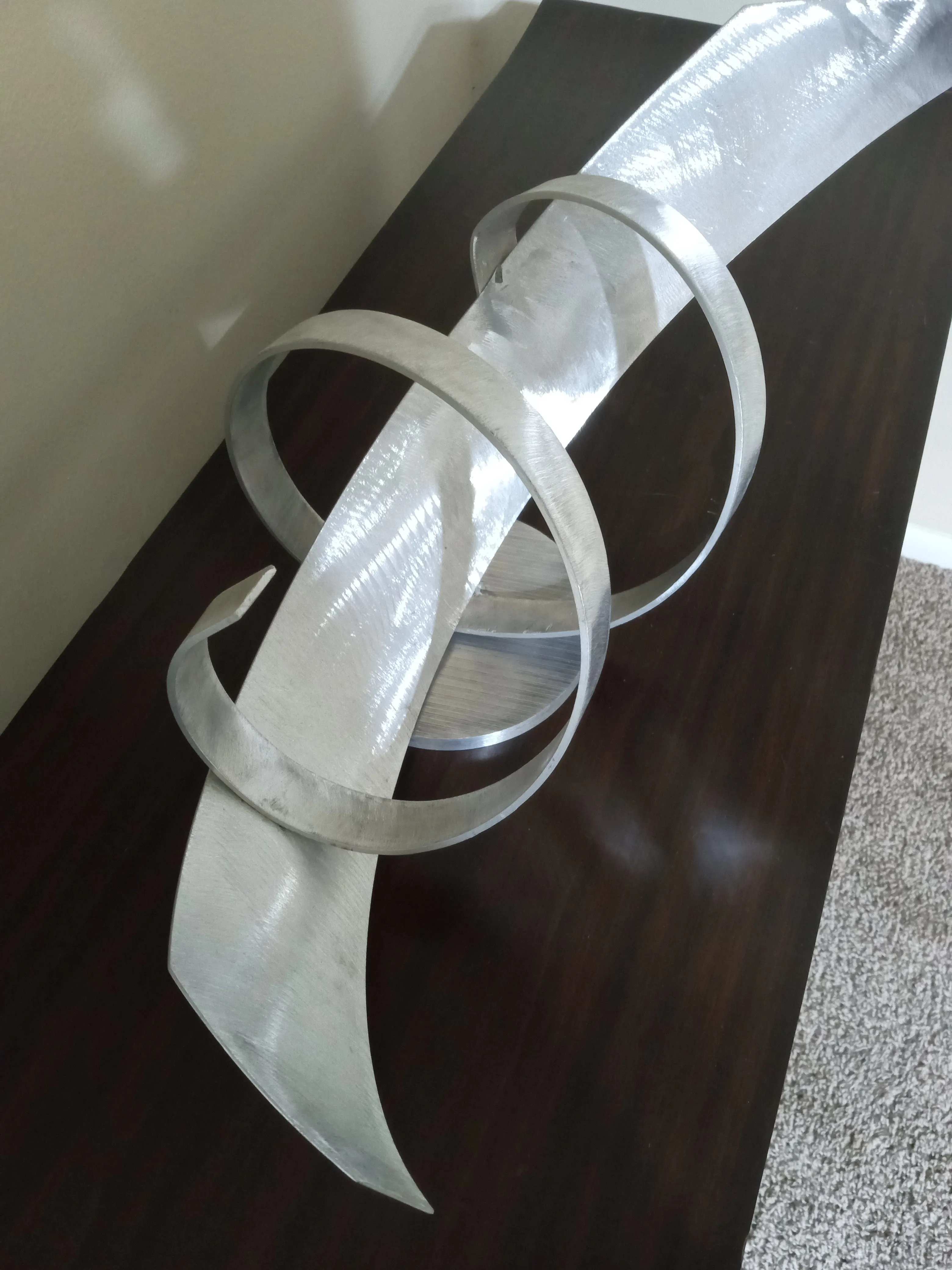 Modern Aluminum Sculpture, Luxury Indoor Outdoor art, Metal Home Décor