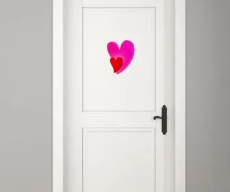 Modern Heart Duo Matte Finish Door Hanger