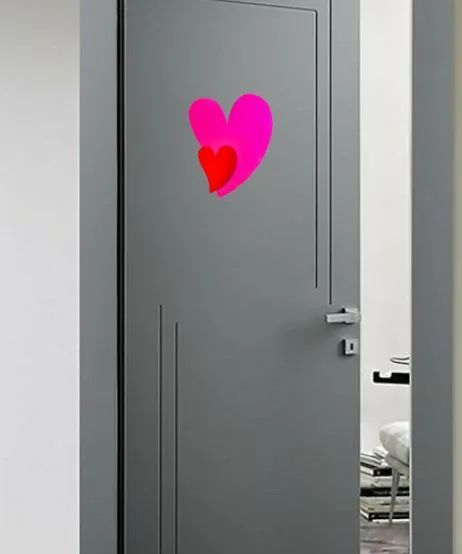 Modern Heart Duo Matte Finish Door Hanger