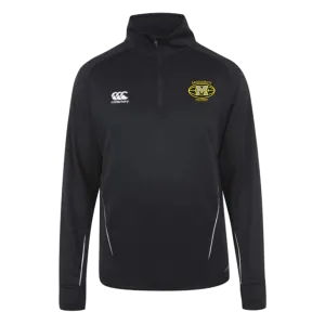 Monarch Rugby Canterbury Team 1/4 Zip Mid Layer Black Rugby Training Top