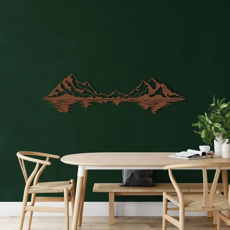 Mountain Range Landscape Metal Wall Art
