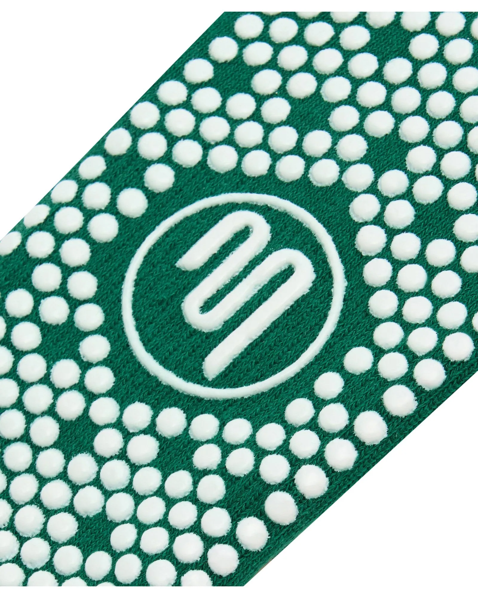 Move Active Crew Non Slip Grip Socks - Emerald Rose Stripe
