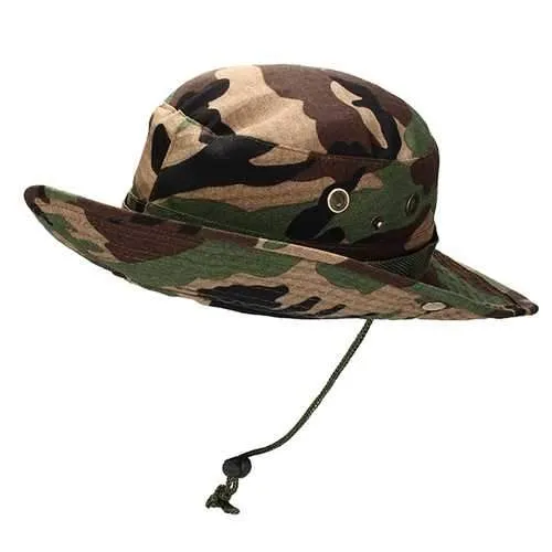 MUXINCAMP Outdoor Fisherman Hat Military Ben Nepalese Jungle Rounded Edges Bucket Hat