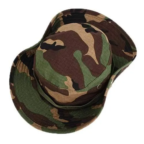 MUXINCAMP Outdoor Fisherman Hat Military Ben Nepalese Jungle Rounded Edges Bucket Hat