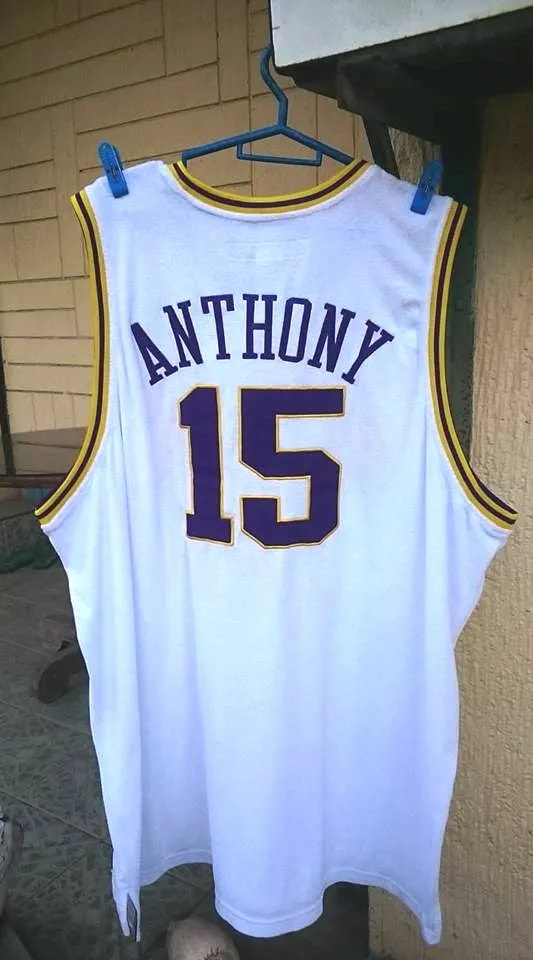 NBA DENVER NUGGETS VINTAGE HARDWOOD CLASSIC REEBOK RETRO 1970-71 BASKETBALL JERSEY CARMELO ANTHONY 15 AUTHENTIC SHIRT 3 XL