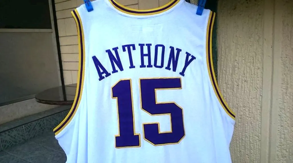 NBA DENVER NUGGETS VINTAGE HARDWOOD CLASSIC REEBOK RETRO 1970-71 BASKETBALL JERSEY CARMELO ANTHONY 15 AUTHENTIC SHIRT 3 XL