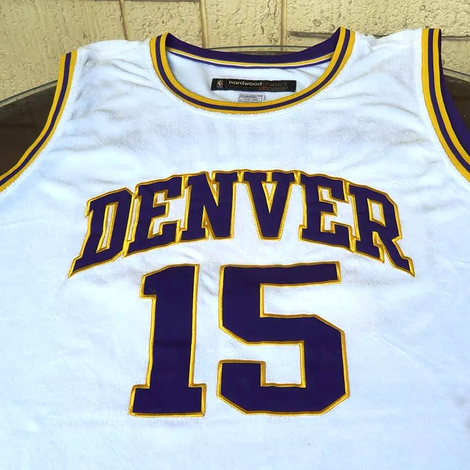 NBA DENVER NUGGETS VINTAGE HARDWOOD CLASSIC REEBOK RETRO 1970-71 BASKETBALL JERSEY CARMELO ANTHONY 15 AUTHENTIC SHIRT 3 XL