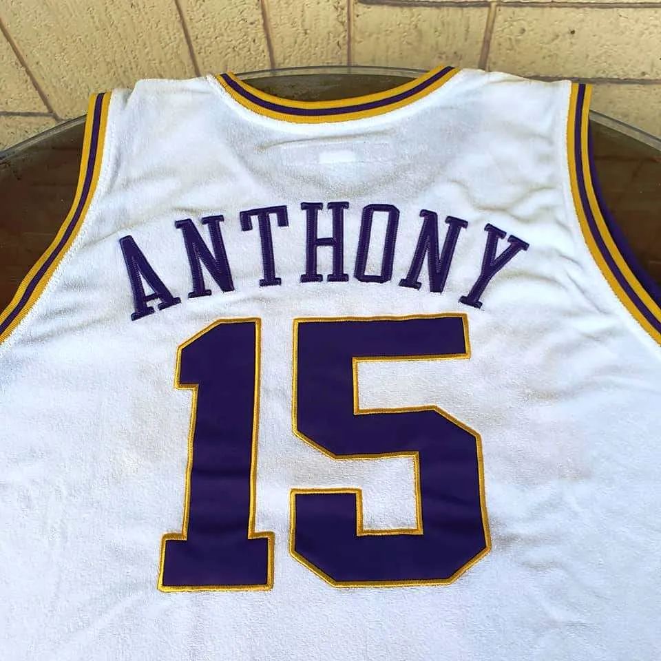 NBA DENVER NUGGETS VINTAGE HARDWOOD CLASSIC REEBOK RETRO 1970-71 BASKETBALL JERSEY CARMELO ANTHONY 15 AUTHENTIC SHIRT 3 XL