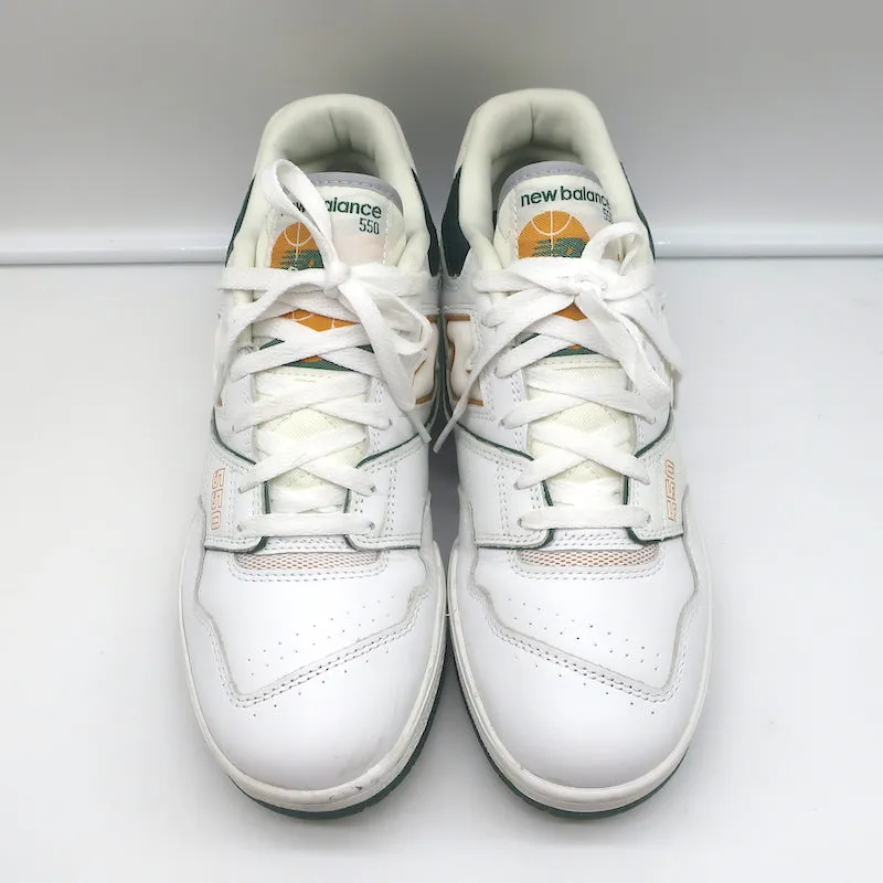 New Balance 550 Sneakers White/Green BB550PWC Size 9.5